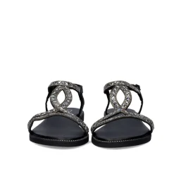 Sandalia Plana P3374-312 Preta