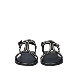 Sandalia Plana P3300-360 Preta