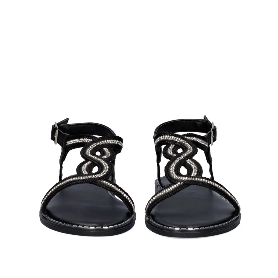 Sandalia Plana P3300-362 Preta