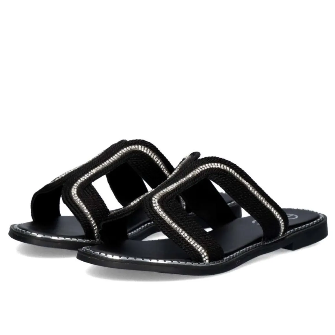 Sandalia Plana P3300-361 Preta