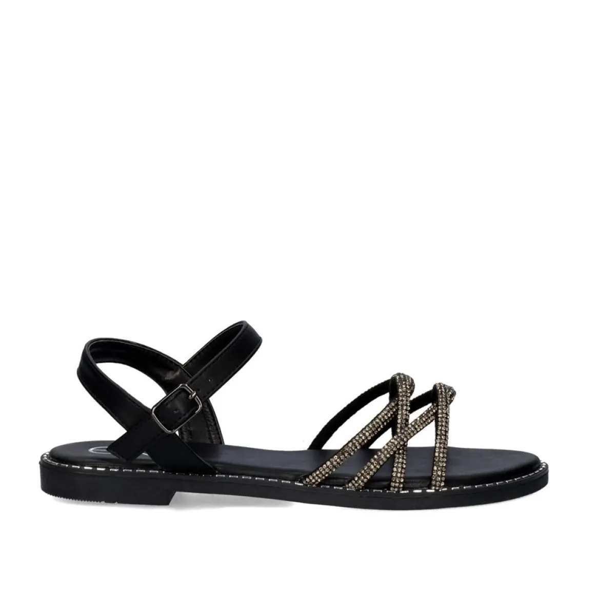 Sandalia Plana P3375-75 Preto