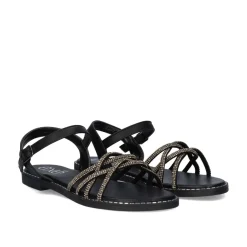 Sandalia Plana P3375-75 Preto