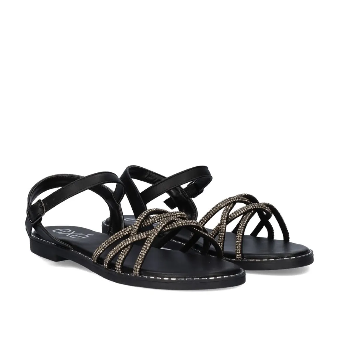Sandalia Plana P3375-75 Preto