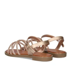 Sandalia Plana P3375-75 Rosa Ouro