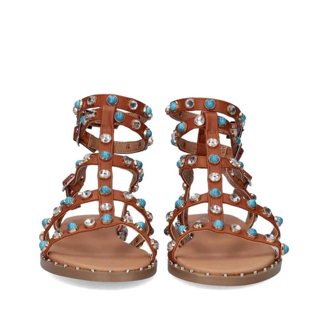 Sandalia Plana Vf239-65 Marrom