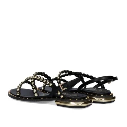 Sandalia Plana Vf2056-1 Preto