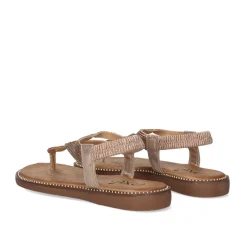 Sandalia Plana Zf1982-E3 Rosa Ouro