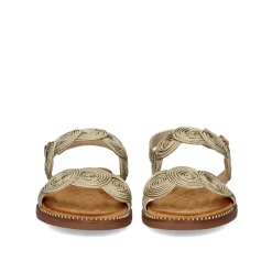 Sandalia Plana Zf1982-F8 Ouro