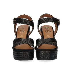 Sandalia Preta Esparto Cunha Naomi-455