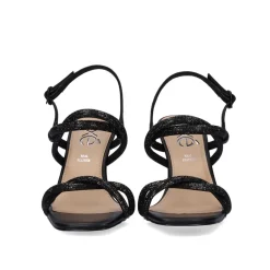 Sandalia Salto Alberta-935 Strass Preta