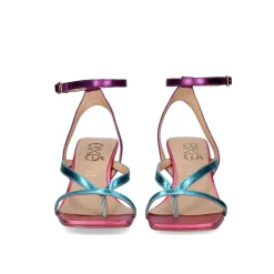 Sandalia Salto Baixo Cindy-663 Turquesa