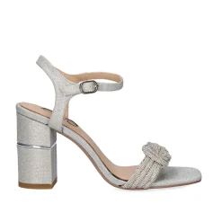 Sandalia Salto Baixo Helen-644 Silver