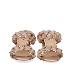 Sandalia Salto Baixo Helen-677 Champagne