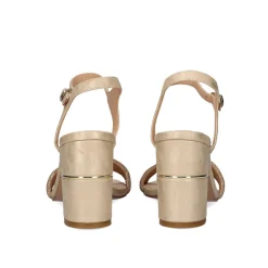 Sandalia Salto Baixo Helen-644 Dourado