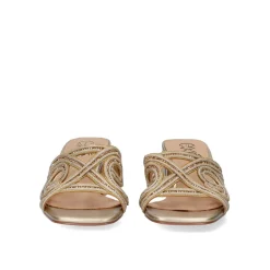 Sandalia Salto Baixo Isabel-599 Dourado