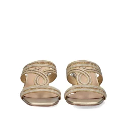 Sandalia Salto Baixo Isabel-592 Dourado