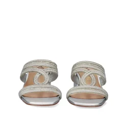 Sandalia Salto Baixo Isabel-592 Silver