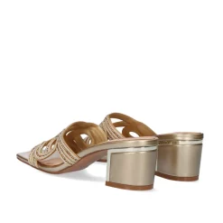 Sandalia Salto Baixo Isabel-599 Dourado