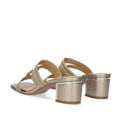 Sandalia Salto Baixo Isabel-592 Dourado