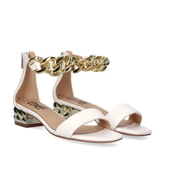 Sandalia Salto Baixo Katy-011 Branco