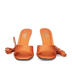 Sandalia Salto De Cristal-706 Laranja