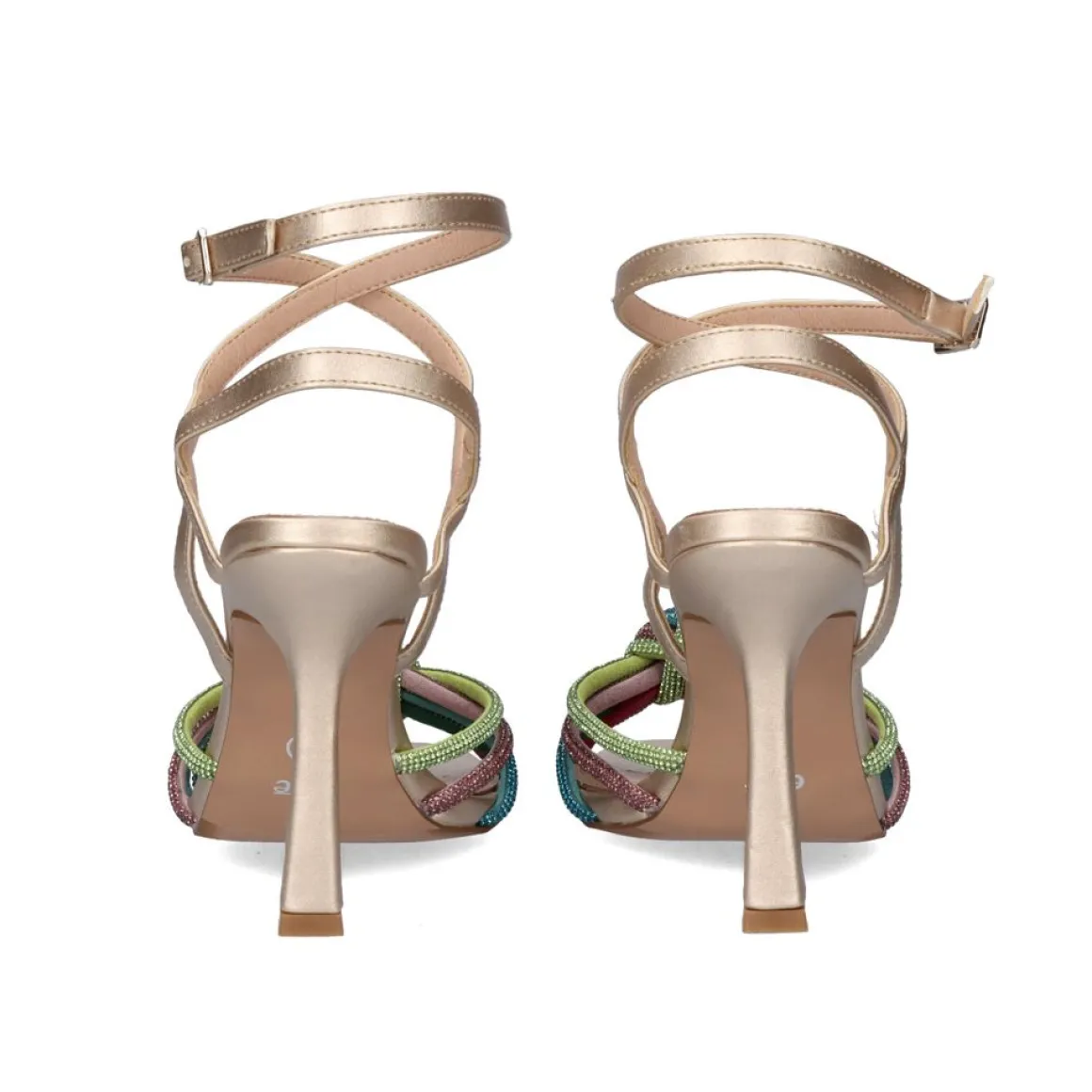 Sandalia Salto Ginger-493 Multicolorido