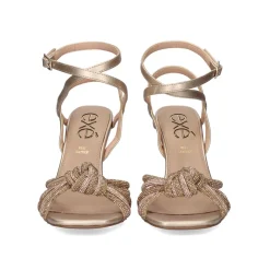 Sandalia Salto Ginger-493 Strass Ouro