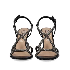 Sandalia Salto Verao 2023 Exe Ginger-492 Preto