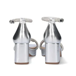 Sandalia Salto Verao 2023 Lina-220 Prata