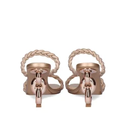 Sandalia Salto Verao-23 Dolly-848 Strass Ouro Rosa