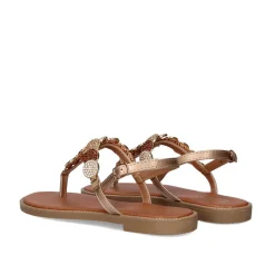 Sandálias Chato P3374-374 Em Ouro Rosa