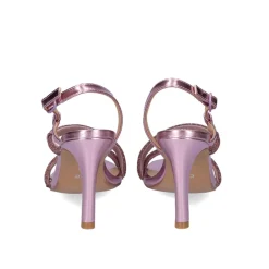 Sandálias Com Salto Alto Rebeca-233 Lilas