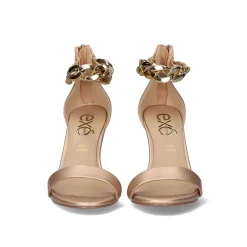 Sandálias Com Salto Rebeca-466 Champanhe