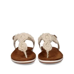 Sandálias De Croche Flat Toe F8043-26A Bege