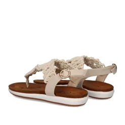 Sandálias De Croche Flat Toe F8043-26A Bege