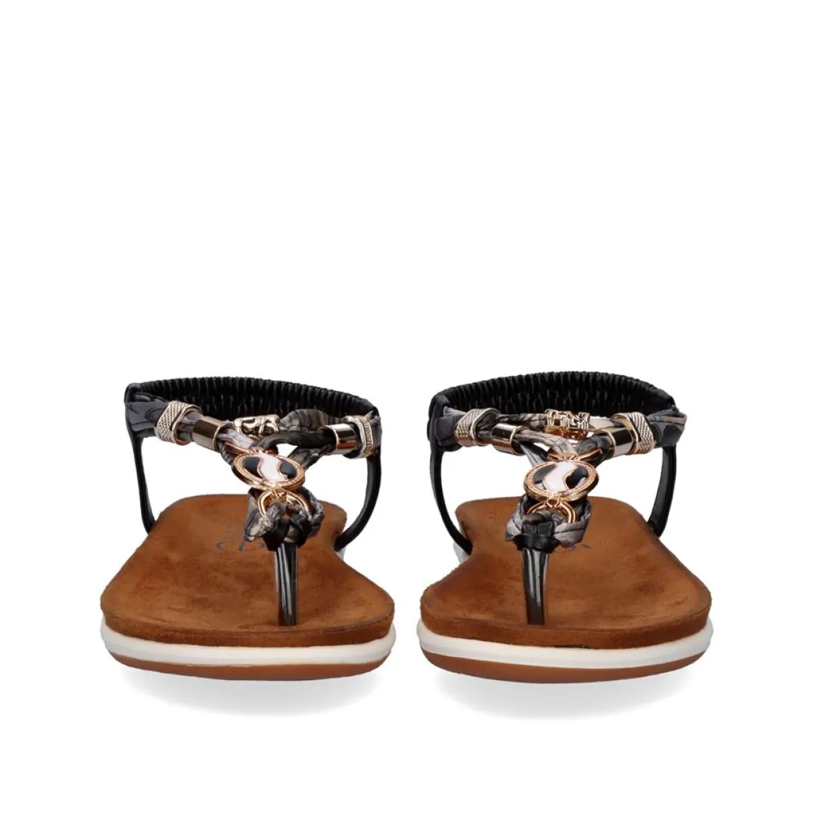 Sandálias De Dedo Liso F8043-4 Preta