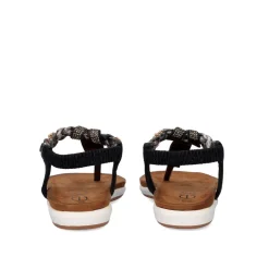 Sandálias De Dedo Liso F8043-21 Preto Brilhante