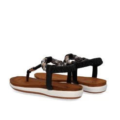 Sandálias De Dedo Liso F8043-32A Preta