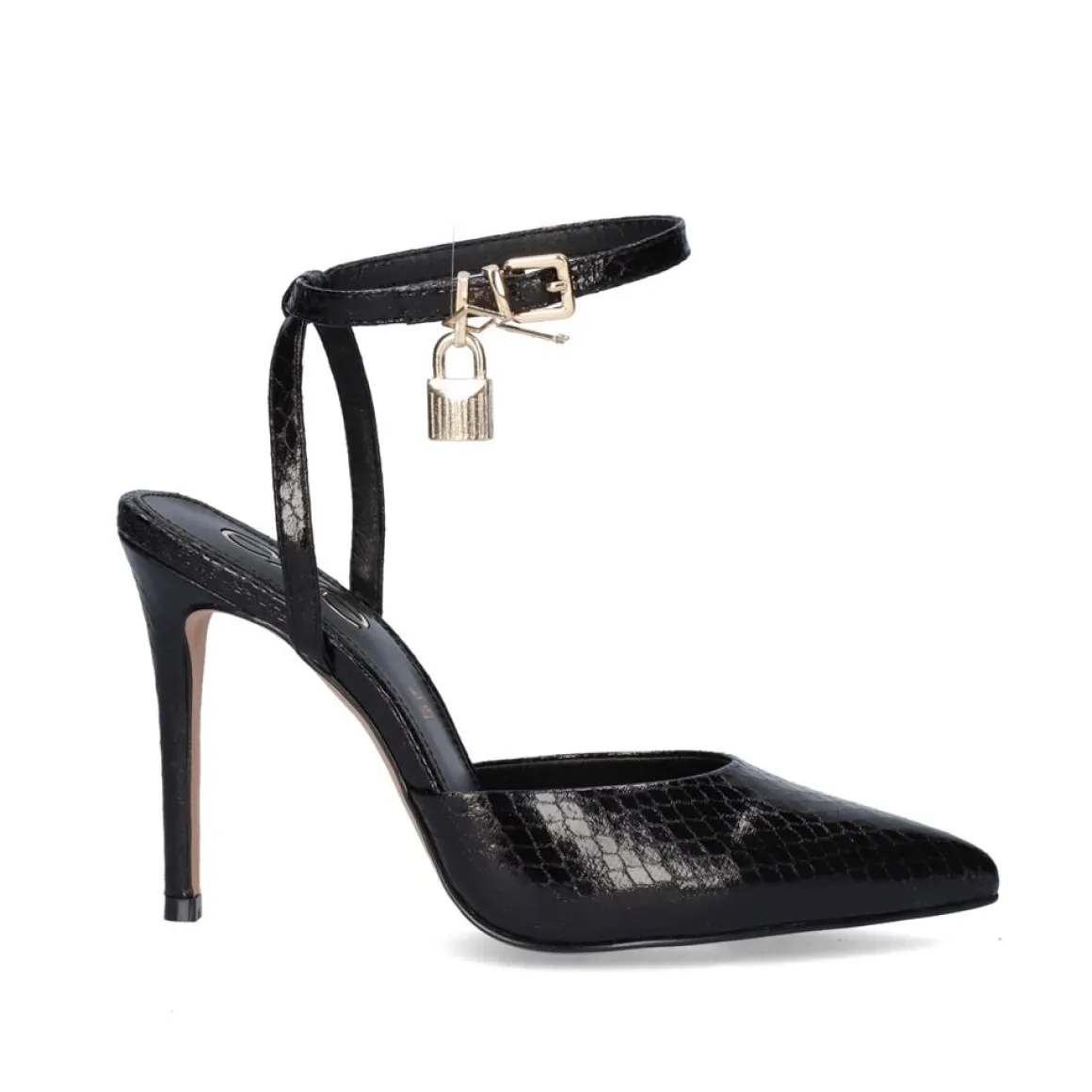 Sapato Calcanhar Jessica-673 Preto Snake