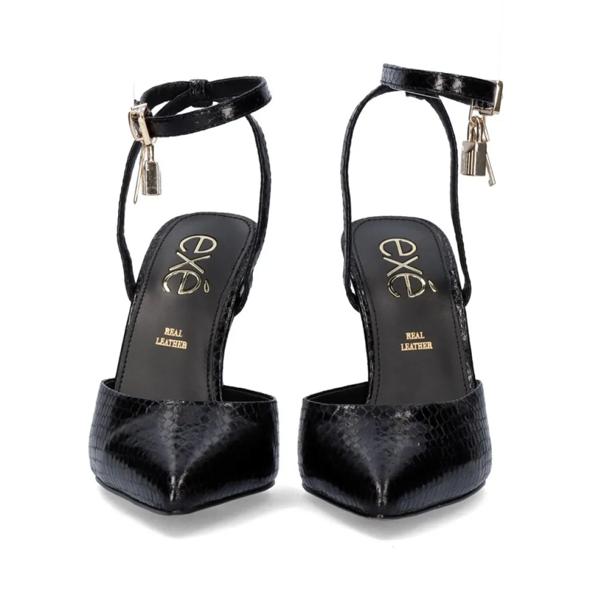 Sapato Calcanhar Jessica-673 Preto Snake
