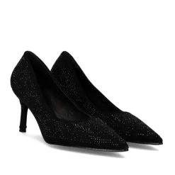 Sapato De Salao Tacao Lorena-200 Em Preto Brilhante