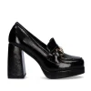 Sapato De Salto Alto Estilo Mocassim W2083-R3136 Cor Estilo Charol Black