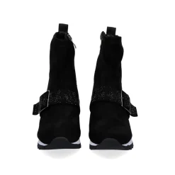 Sneaker Botin Com Cunha Y2327-H258 Em Preto