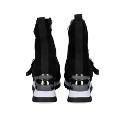 Sneaker Botin Com Cunha Y2327-H258 Em Preto