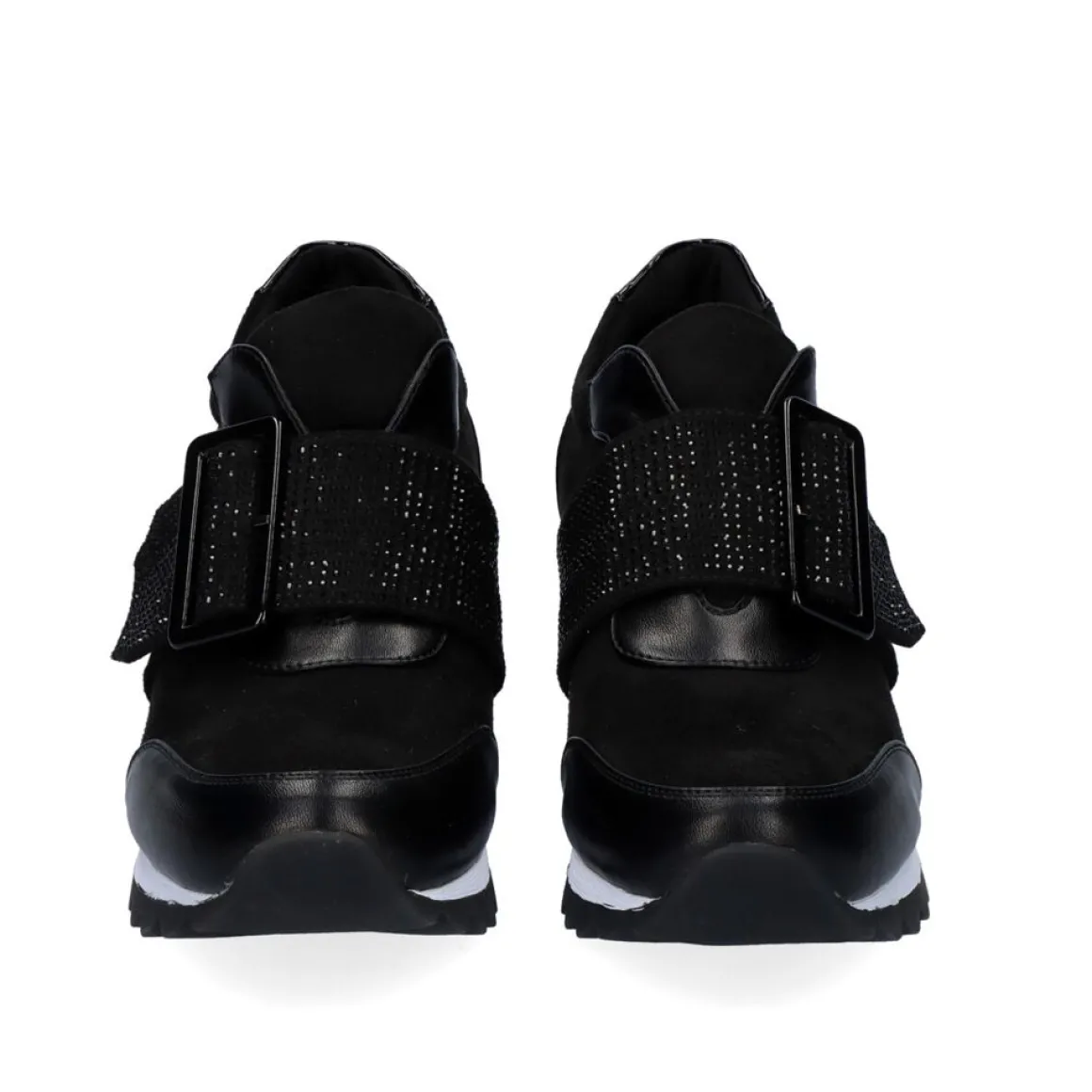 Sneaker Com Cunha Y2326-H273 Em Preto