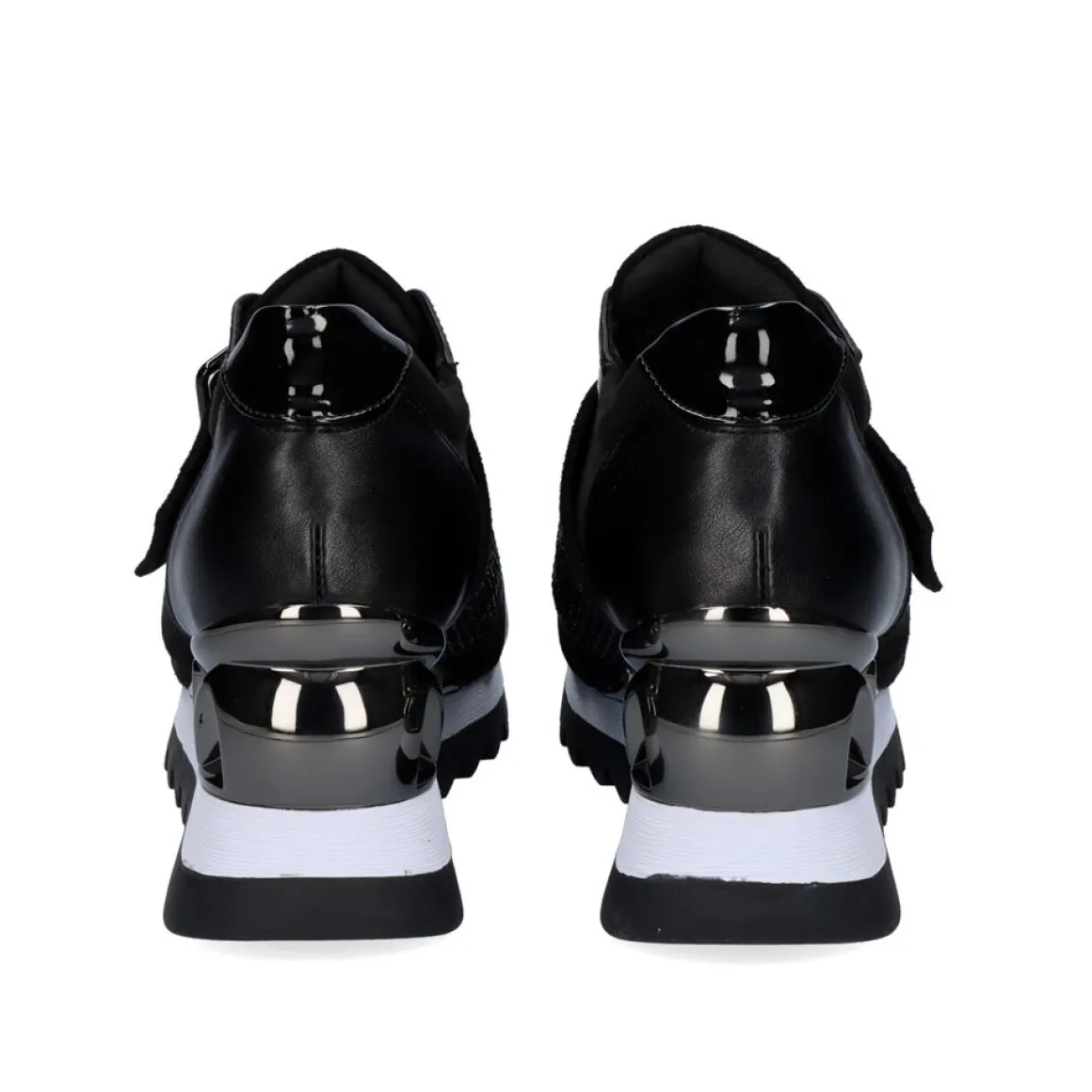 Sneaker Com Cunha Y2326-H273 Em Preto