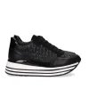 Sneaker Plataforma Ex42 Em Preto