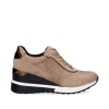 Sneaker Plataforma Ex25 Em Camel