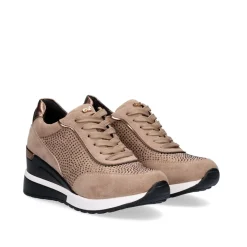 Sneaker Plataforma Ex25 Em Camel