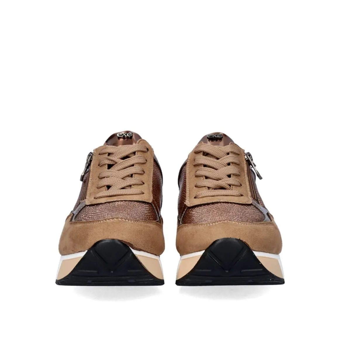 Sneaker Plataforma Ex39 Em Khaki